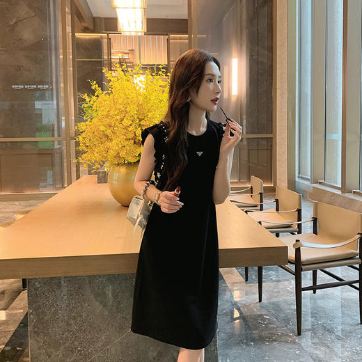 [奢姿轻奢系列]钉钻无袖连衣裙大码女装夏季新款胖妹妹气质裙子8942890097 商品图0