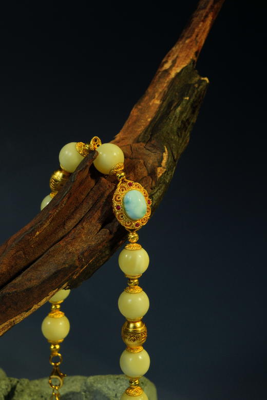 【古典浪漫蜜蜡节】-25号<声声慢>设计款白蜜手串（B款） 商品图3