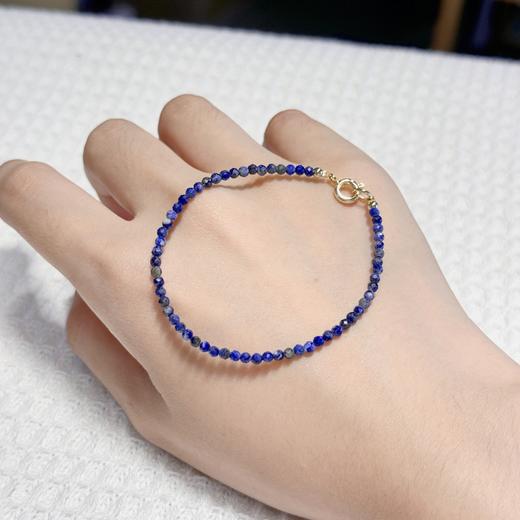 【敦煌极细青金石手链】天然石手链新中式国风简约风手饰 气质单圈手串 敦煌轻奢简约闺蜜礼物 商品图3