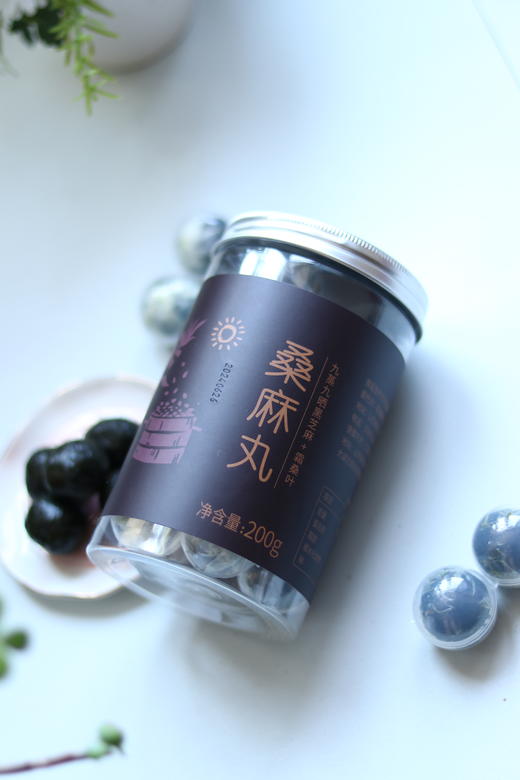 桑麻丸 霜桑叶+九蒸九晒黑芝麻 手工 即食 200克（22丸） 商品图3