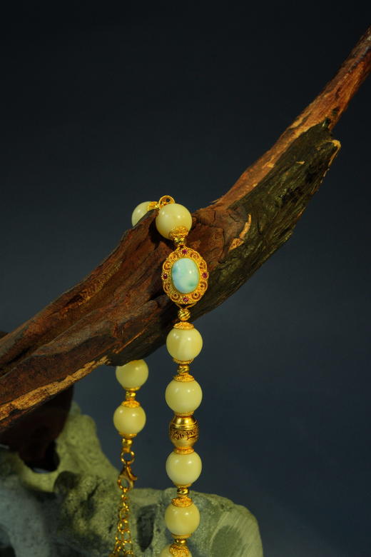 【古典浪漫蜜蜡节】-25号<声声慢>设计款白蜜手串（B款） 商品图4