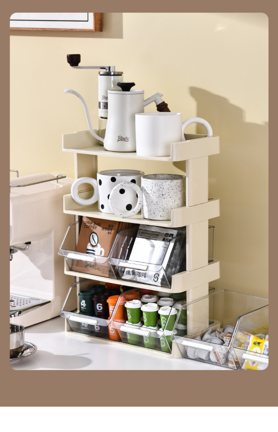 🔥【多功能咖啡茶包桌面收纳架】✅大容量多个🌸格子收纳！ ✅