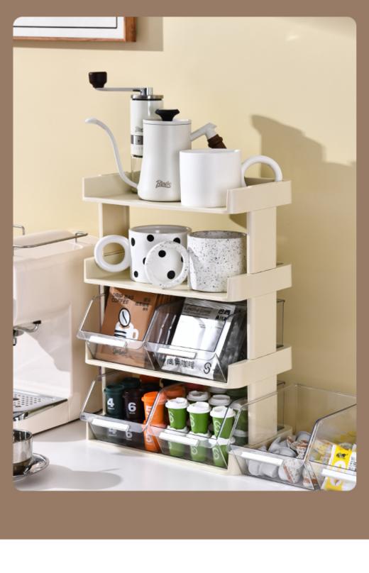 🔥【多功能咖啡茶包桌面收纳架】✅大容量多个🌸格子收纳！ ✅ 商品图0