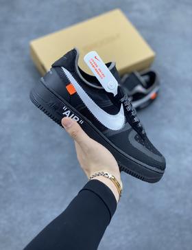 耐克空军OW联名网纱皮面男女板鞋