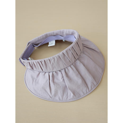 【抖音专属】褶皱空顶遮阳帽（24715049米白色/香芋紫-均码）出游必备防晒用品 商品图0