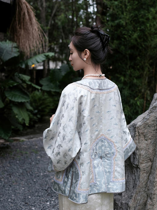 盛唐牡丹盛奢系列| 限量款| 高货-真丝宋锦金鱼如意对襟女外套(特殊商品不退不换) 商品图3