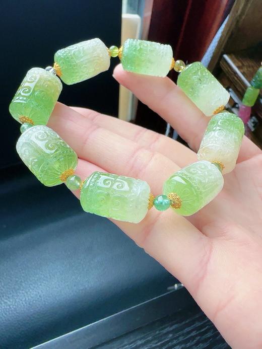 48.7g 雕刻碧玺手链 商品图4