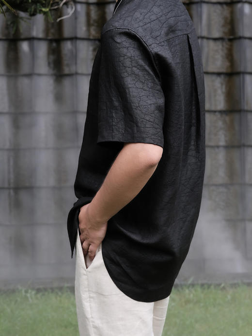盛唐婧| 男士龟裂纹莨绸短袖 商品图5