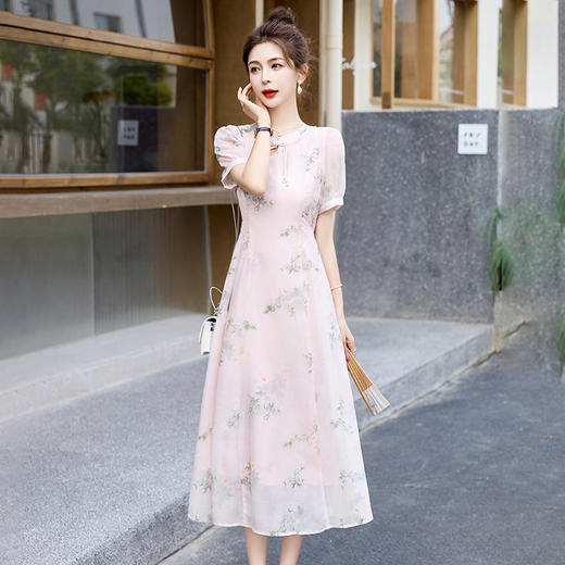 新中式时尚年轻款，气质显瘦改良旗袍裙HR-LMJY6629 商品图3