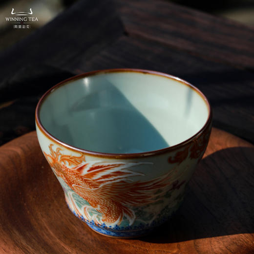 问鼎鼎峰柴窑馥郁杯 （鱼舞沧海） 商品图1