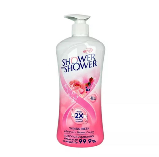 泰国shower to shower 蓝色清爽/粉色花香/黄色滋润沐浴露-450ml 商品图2