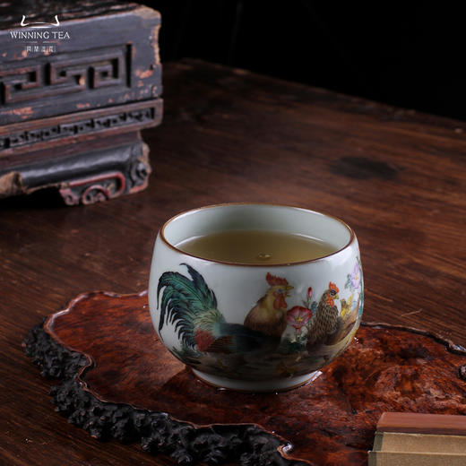 问鼎鼎峰柴窑天青华容杯(闻鸡起舞) 商品图2