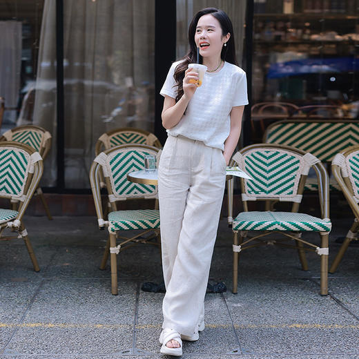 【回馈粉丝】千鸟格桑蚕丝拼接t 商品图4