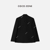 COCO ZONE 女士时尚黑色气质西装外套 23C18269 商品缩略图1