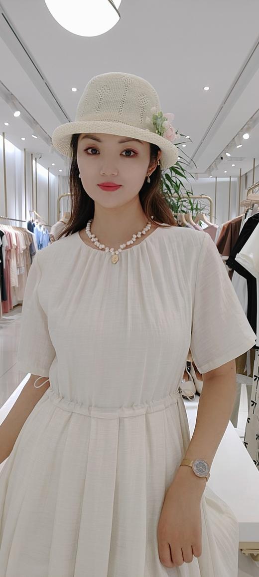 480001天丝麻抽绳连衣裙 商品图7