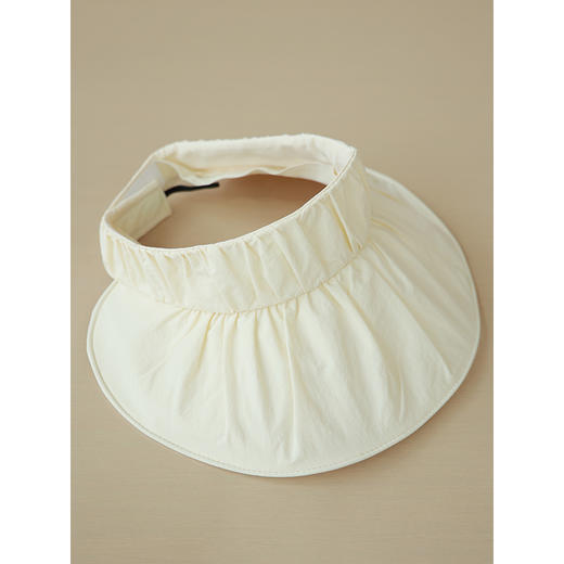 【抖音专属】褶皱空顶遮阳帽（24715049米白色/香芋紫-均码）出游必备防晒用品 商品图1