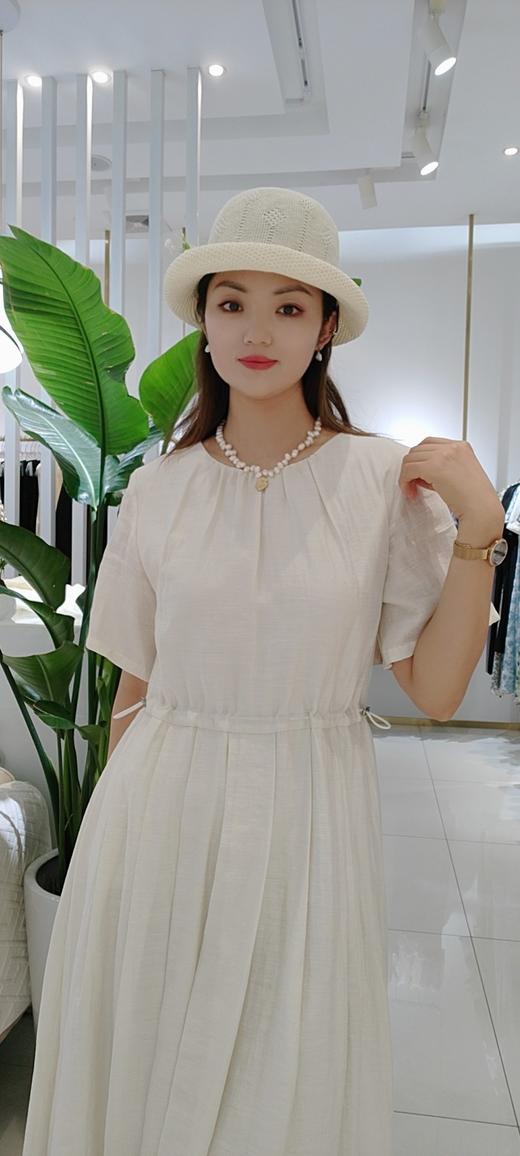 480001天丝麻抽绳连衣裙 商品图2