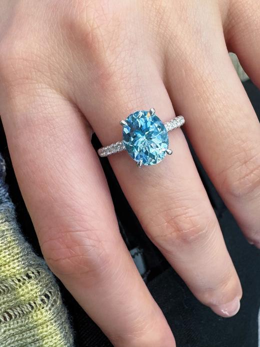 2.32ct 3.39g 海蓝宝戒指 商品图4
