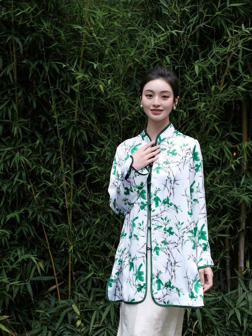 盛唐婧|幽兰真丝防晒上衣 商品图0