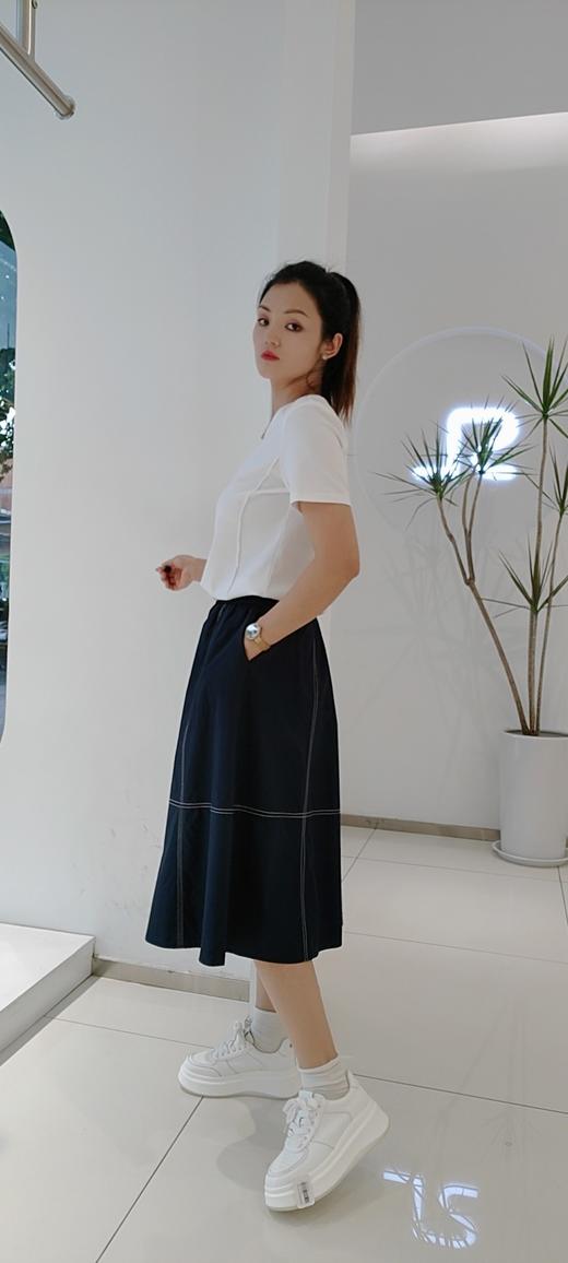 486654  80支丝光棉鱼骨侧边圆摆棉T，白 粉 淡蓝 三色 L-3XL！ 商品图2