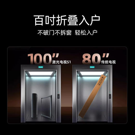 海信激光电视 星光S1 100英寸4K超高清家庭影院 大屏护眼 电影院同源技术 折叠入户 超薄 菲涅尔巨幕 商品图4