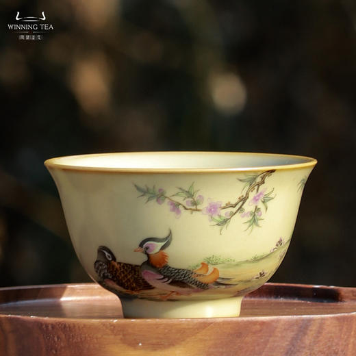 问鼎鼎峰柴窑雨尘杯（举案齐眉） 商品图0