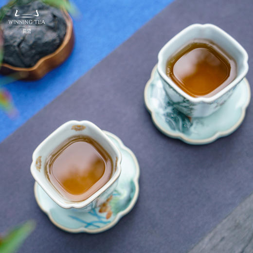 问鼎鼎峰柴窑高四喜杯（岁寒三友）（四君子） 商品图1