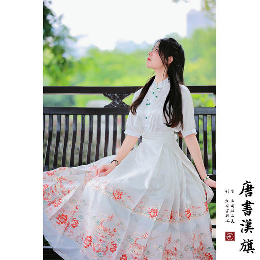 【云龙寄春】马面裙织金妆花改良国风新中式瑞龙锦绣马面套装 商品图5