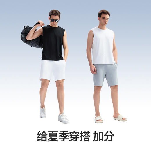素湃Supield百叶窗吸湿速干运动背心男7A抗菌寒水石超轻凉感无袖T 商品图1