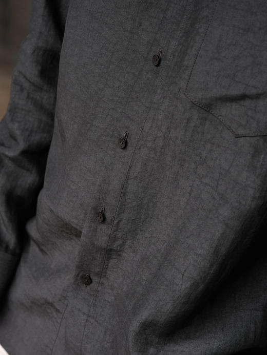 盛唐婧| 男士龟裂纹莨绸长袖上衣 商品图4