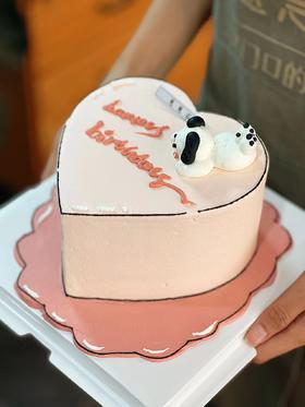蛋糕定制—爱心（卡通小狗）