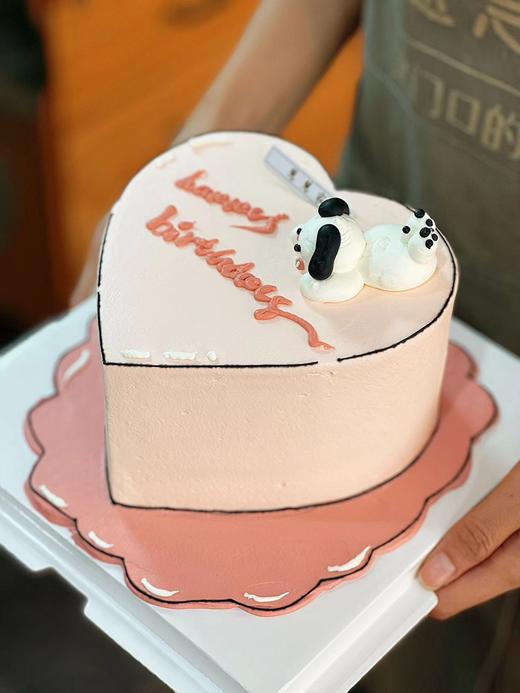 蛋糕定制—爱心（卡通小狗） 商品图0