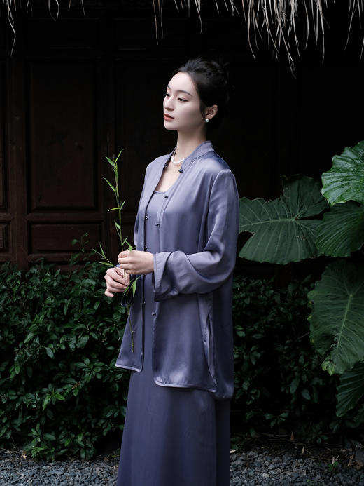 盛唐婧|素色真丝防晒上衣 商品图3