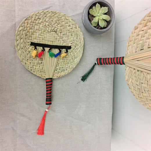【手工制作草编蒲扇】蒲扇草编工艺扇子独具匠心编织草扇，扇轻风和不一样的体验，纳凉蒲扇夏季手摇芭蕉蒲扇老式扇子QQ 商品图8