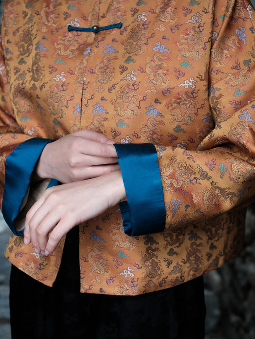 盛唐牡丹盛奢系列| 限量款| 高货-宋锦祥云龙纹对襟女外套(特殊商品不退不换) 商品图2