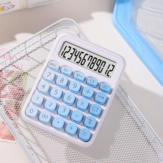 【高颜值多巴胺渐变计算机】渐变计算器高颜值方糖键盘，防滑垫底放置稳固ABS抗摔材质，多功能计算机学生可爱办公财会专用計算機QQ 商品图8