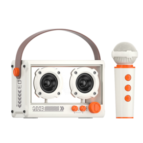 巴赫约翰（bach johann） 蓝牙音箱电脑桌面话筒音响一体机 白色/ 黑色