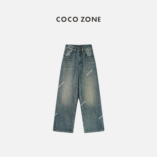 COCO ZONE“纽约复古”直筒怀旧气质显瘦百搭牛仔裤23C19829 商品图0
