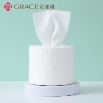 洁丽雅（Grace）一次性洗脸巾加厚珍珠纹3卷装240抽柔巾洁面巾擦脸毛巾 80抽/卷 /居家布艺 /毛巾/浴巾/浴袍 /洗脸巾/棉柔巾/压缩毛巾 商品图2