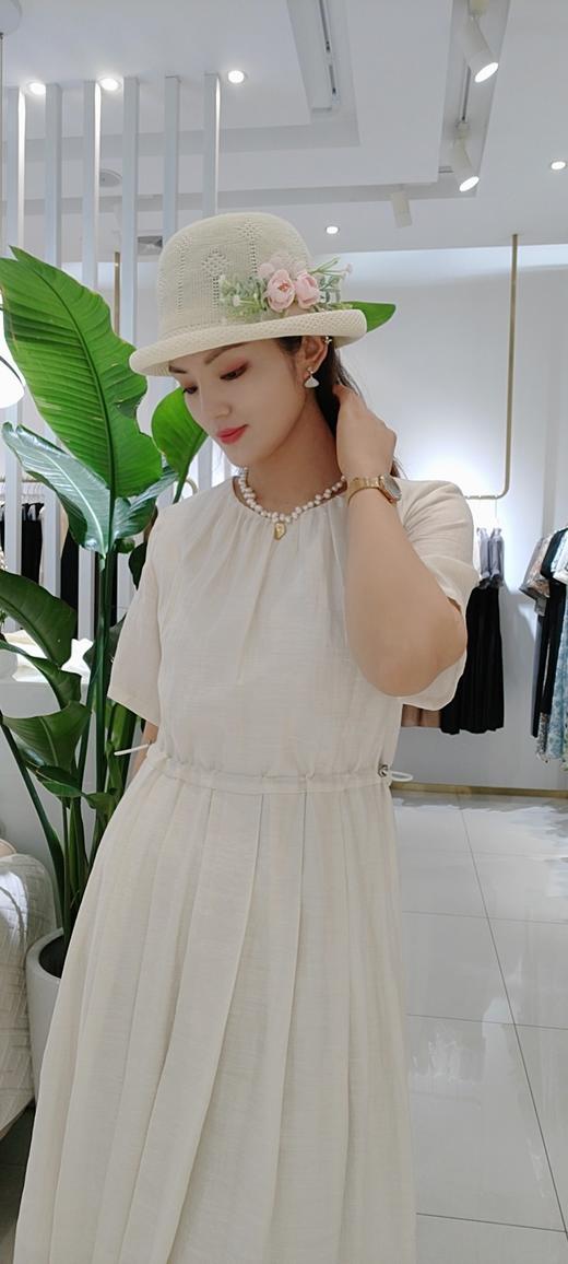 480001天丝麻抽绳连衣裙 商品图1