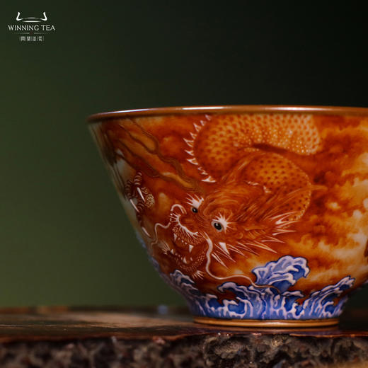 问鼎鼎峰柴窑天青淳和杯(炽焰飞龙) 商品图2