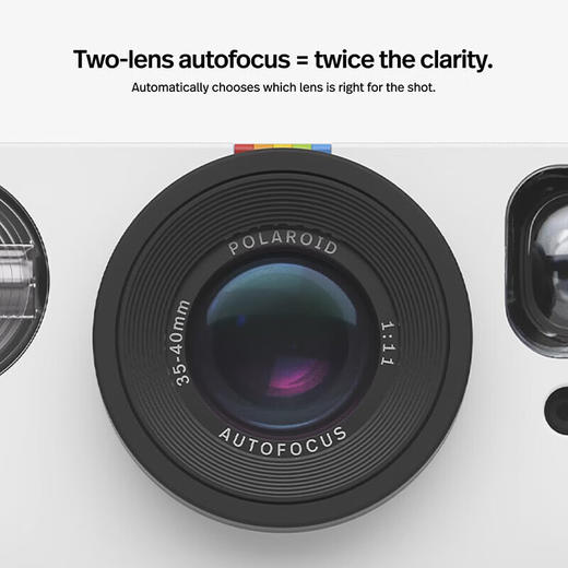 宝丽来（Polaroid）Now 2拍立得相机内置闪光灯 USB-C 充电 Now 第二代 红白色 拍立得【官方标配 无相纸】 商品图5