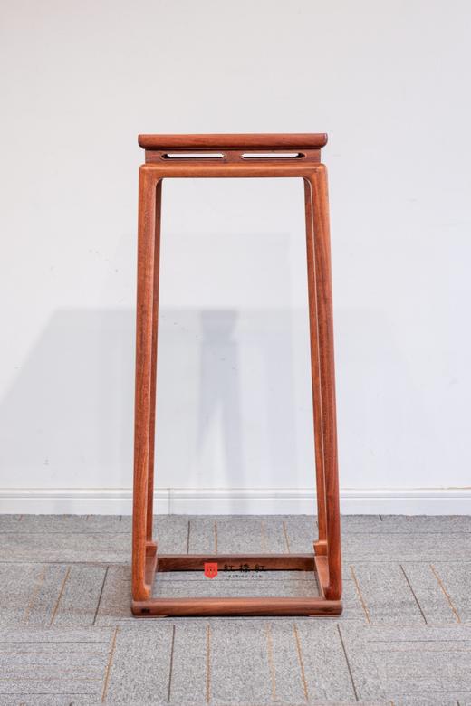 红桥红  家具严选  缅甸花梨（大果紫檀）【石面 98 明式托泥束腰 花架】 商品图0