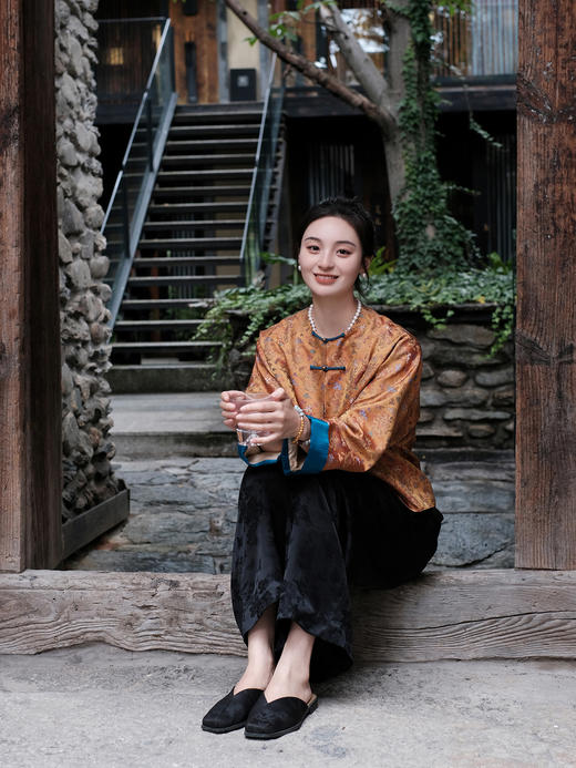 盛唐牡丹盛奢系列| 限量款| 高货-宋锦祥云龙纹对襟女外套(特殊商品不退不换) 商品图0