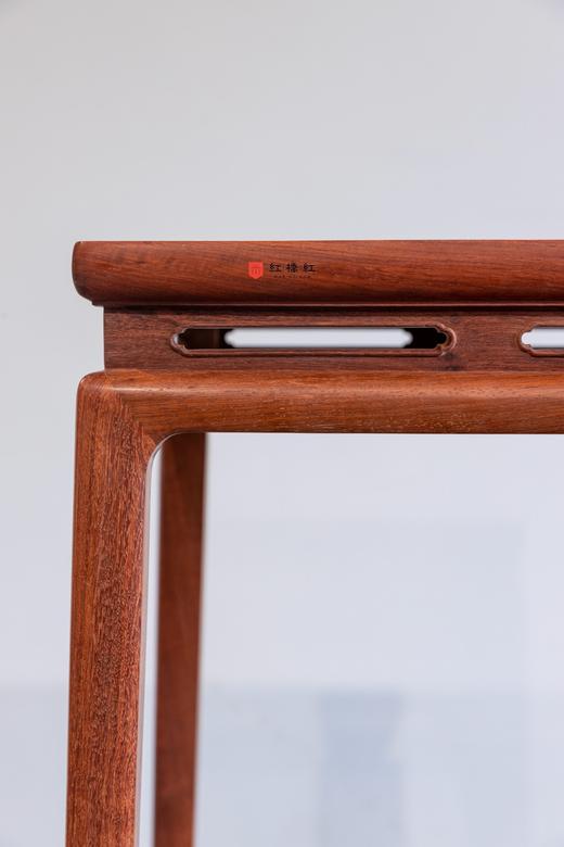 红桥红  家具严选  缅甸花梨（大果紫檀）【石面 98 明式托泥束腰 花架】 商品图2