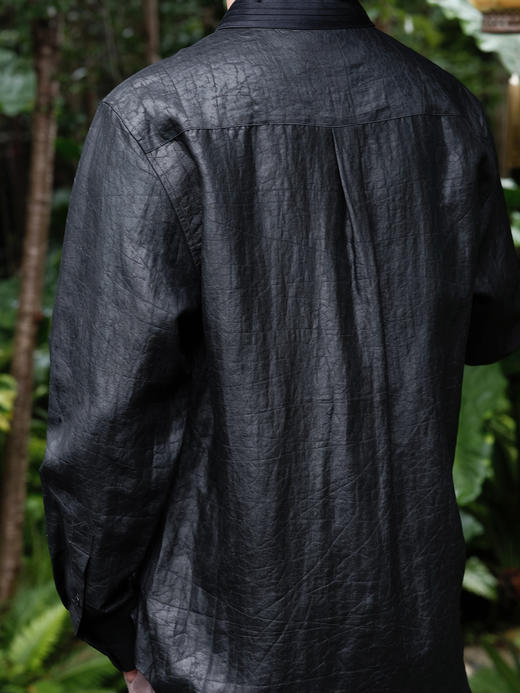 盛唐婧| 男士龟裂纹莨绸衬衫 商品图2