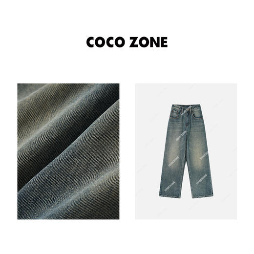 COCO ZONE“纽约复古”直筒怀旧气质显瘦百搭牛仔裤23C19829 商品图2
