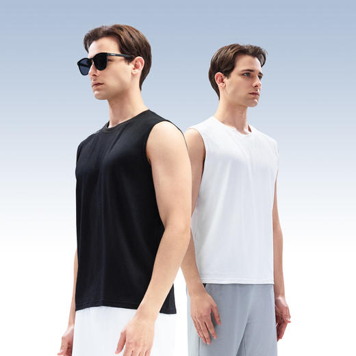 素湃Supield百叶窗吸湿速干运动背心男7A抗菌寒水石超轻凉感无袖T 商品图2