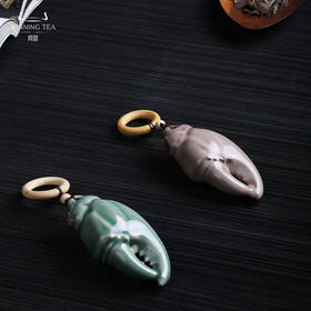 问鼎哥窑蟹钳 问鼎茶器梅子青蟹钳（缺货）