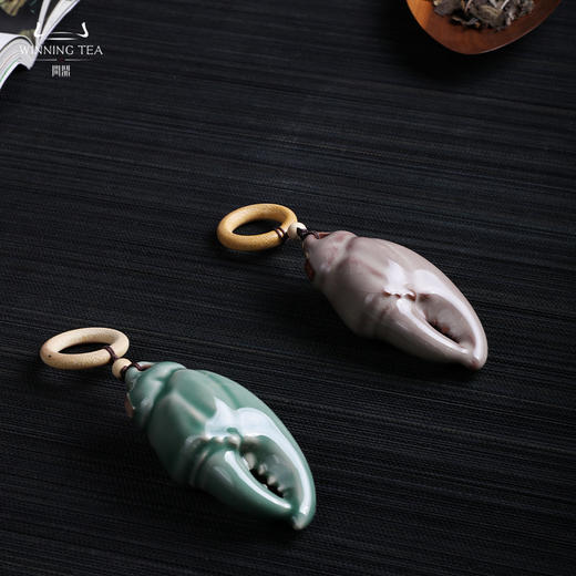 问鼎哥窑蟹钳 问鼎茶器梅子青蟹钳（缺货） 商品图0